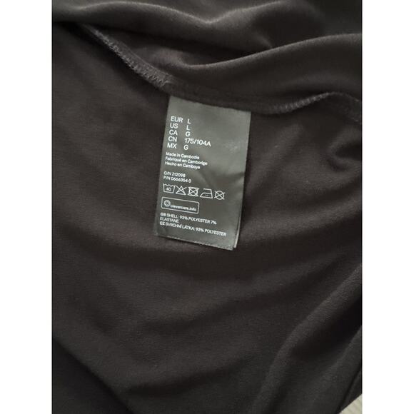 NWT H&M Little Black Dress Belt Career Work Summer Casual Slinky High Neck Large - Picture 4 of 8